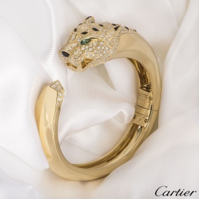 Cartier Yellow Gold Diamond Panthere De Cartier Bracelet N6035317